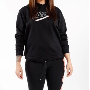 Nike NSW Easy Fleece Lifestyle Cinched Hoodie Black DD5780-010 Womens Size Small